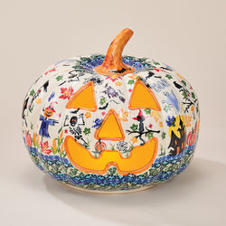 Polish Pottery Magic Moonlight Jack O' Lantern | Uno Alla Volta