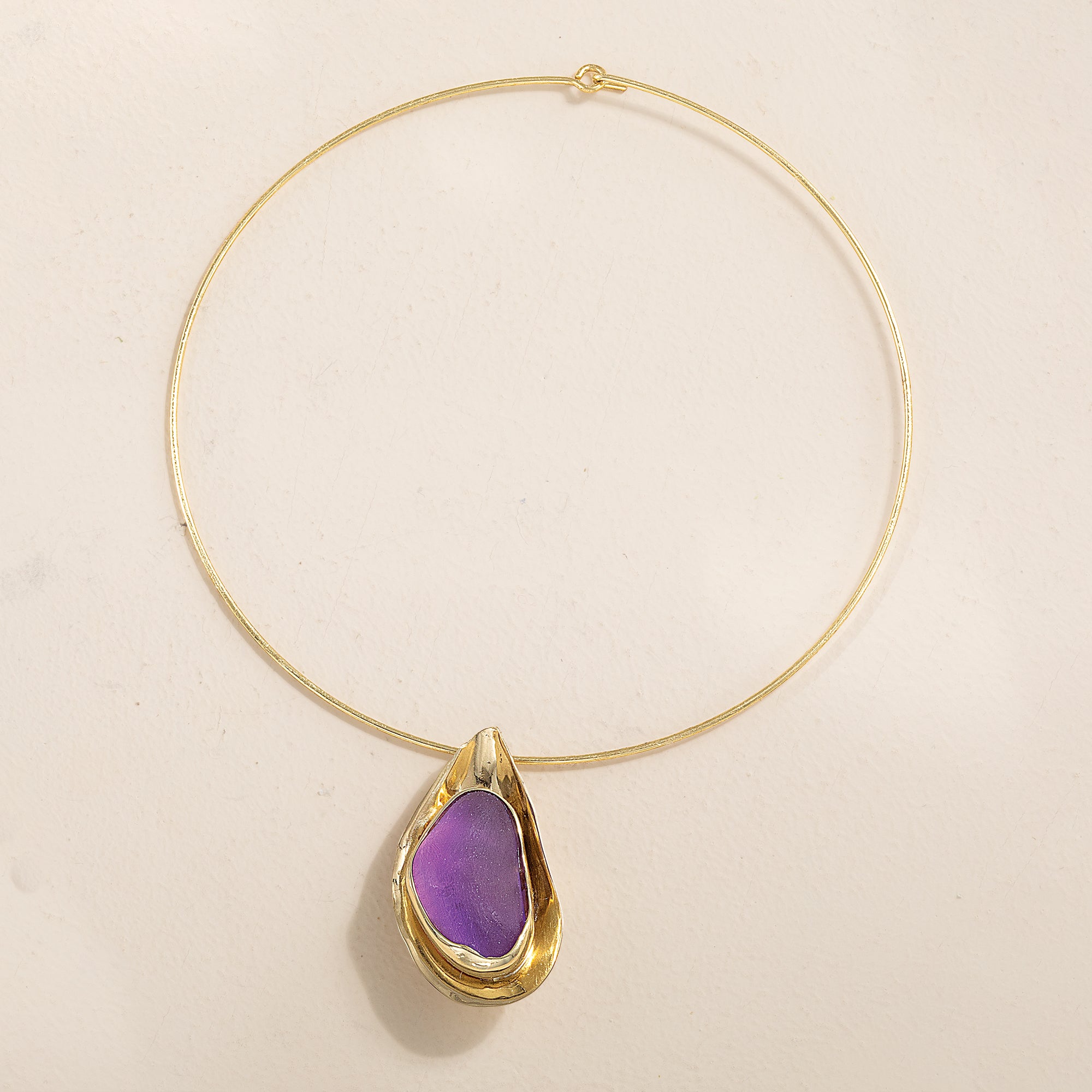 Vibrant in Violet Freeform Necklace