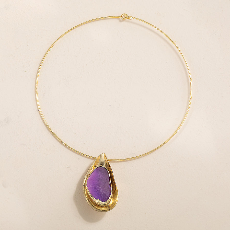 Vibrant in Violet Freeform Necklace