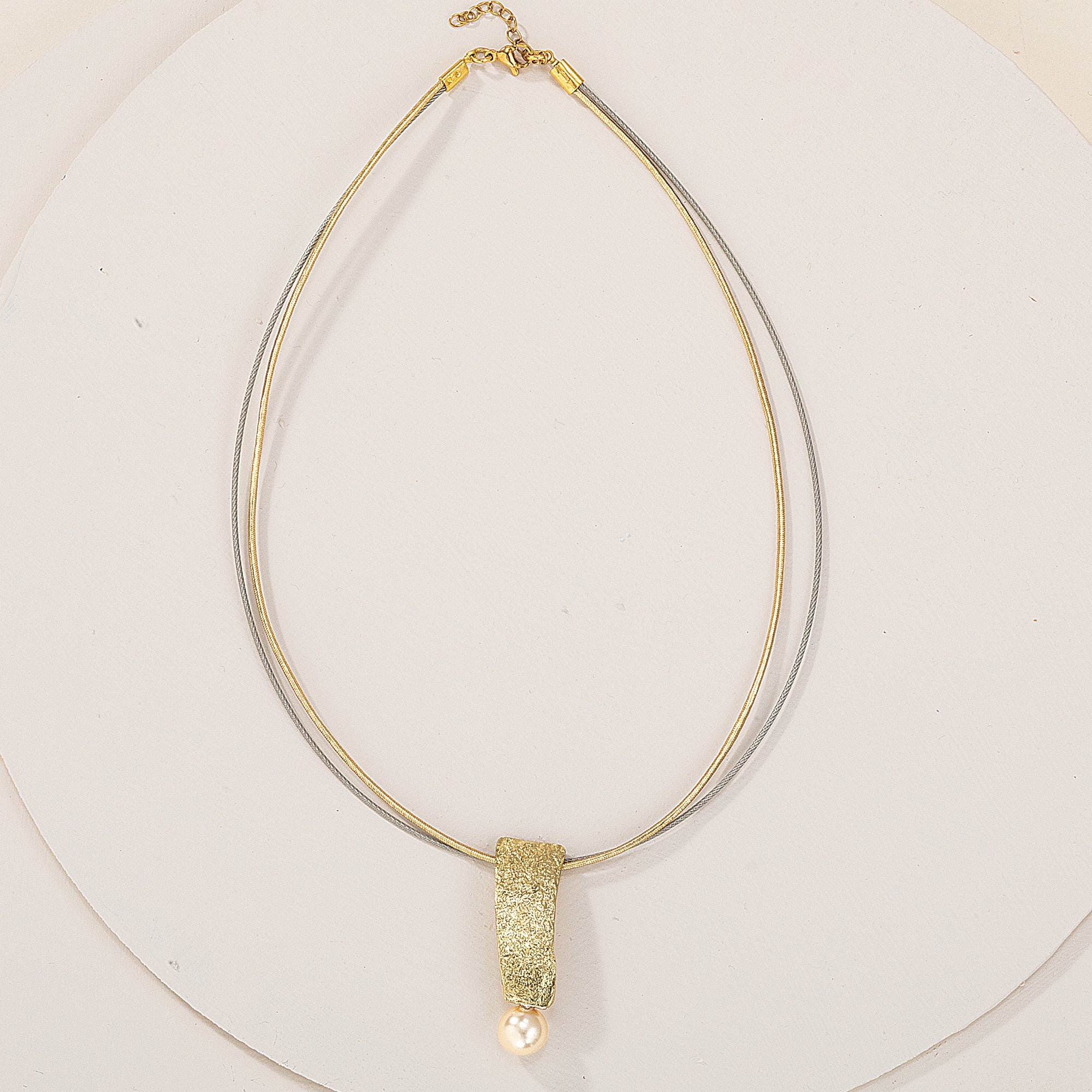 Oceans Apart White Glass Pearl Necklace (Preorder)