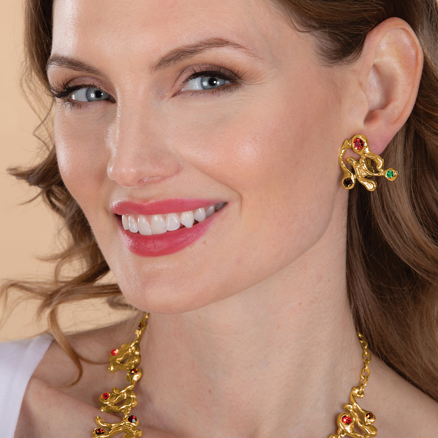Bejeweled Brilliance Clip-On Earrings