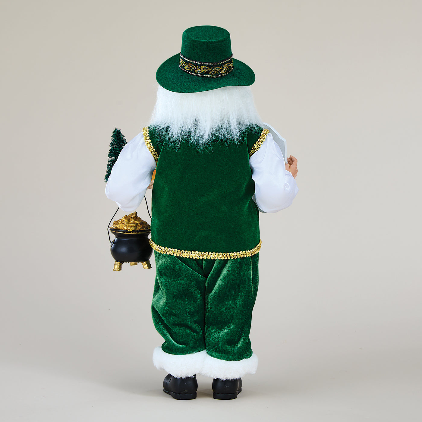 Irish Pot of Gold Santa Sculpture (Preorder)