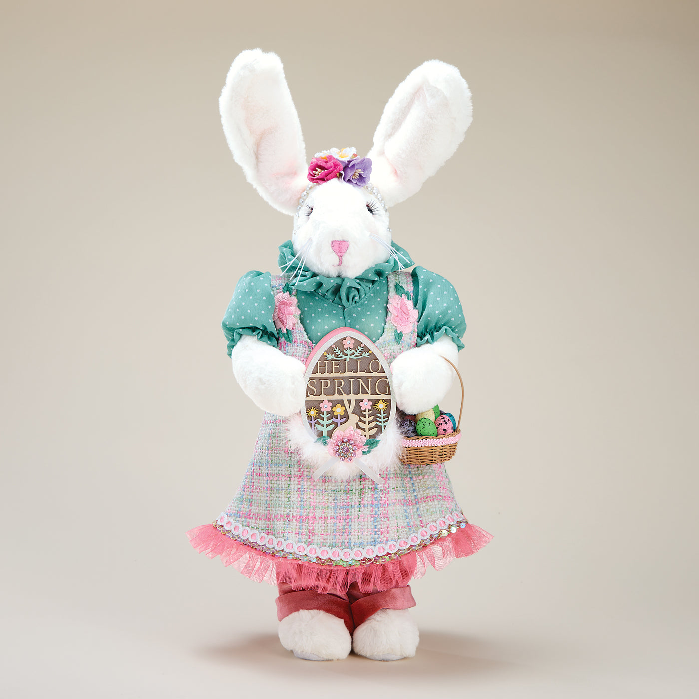 Vintage-Style Priscilla The Rabbit Sculpture