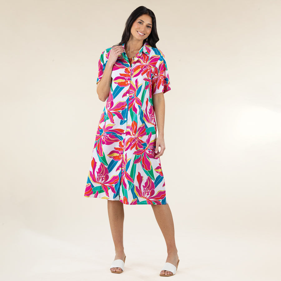 Island Florals Midi Dress