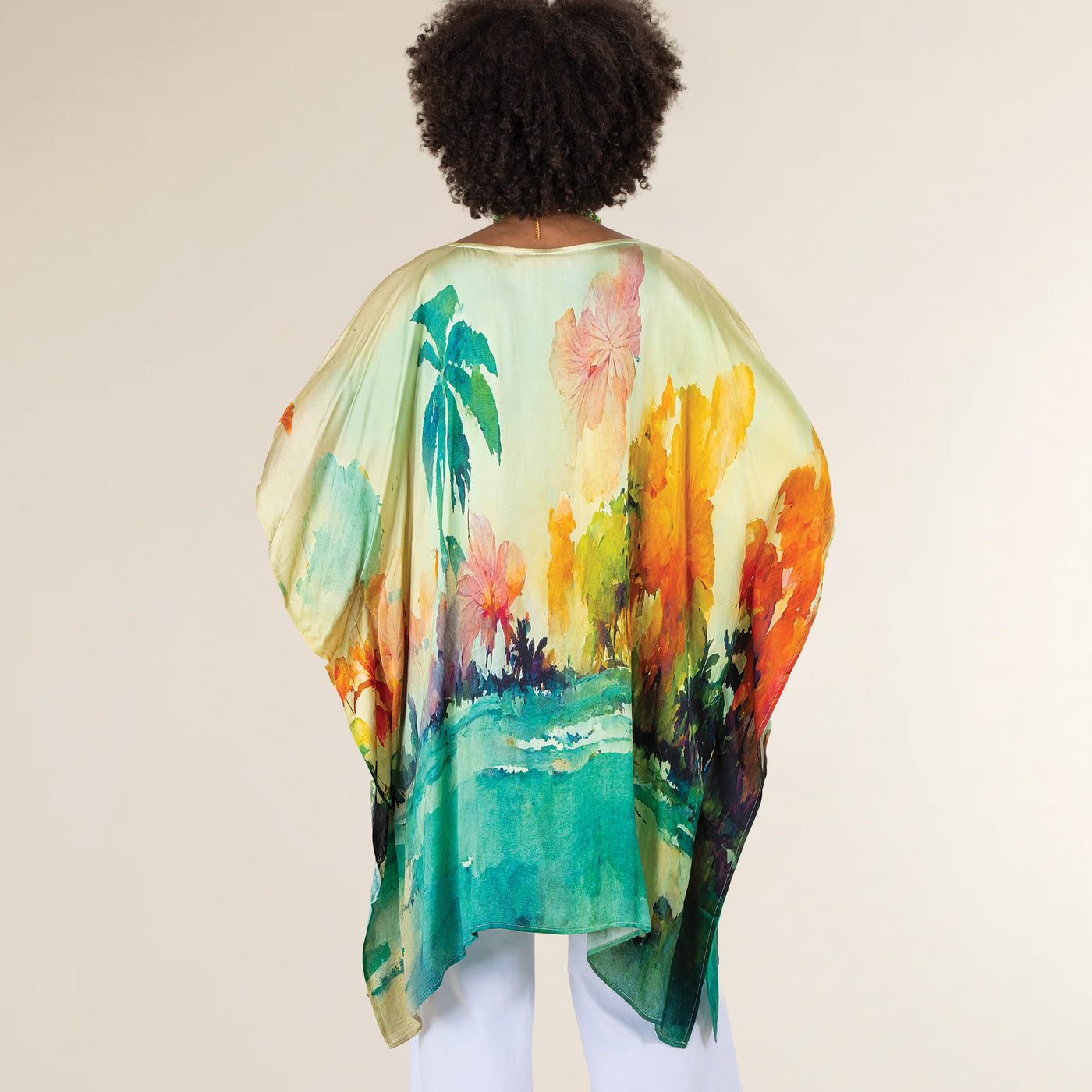Watercolor Palm Trees Kaftan
