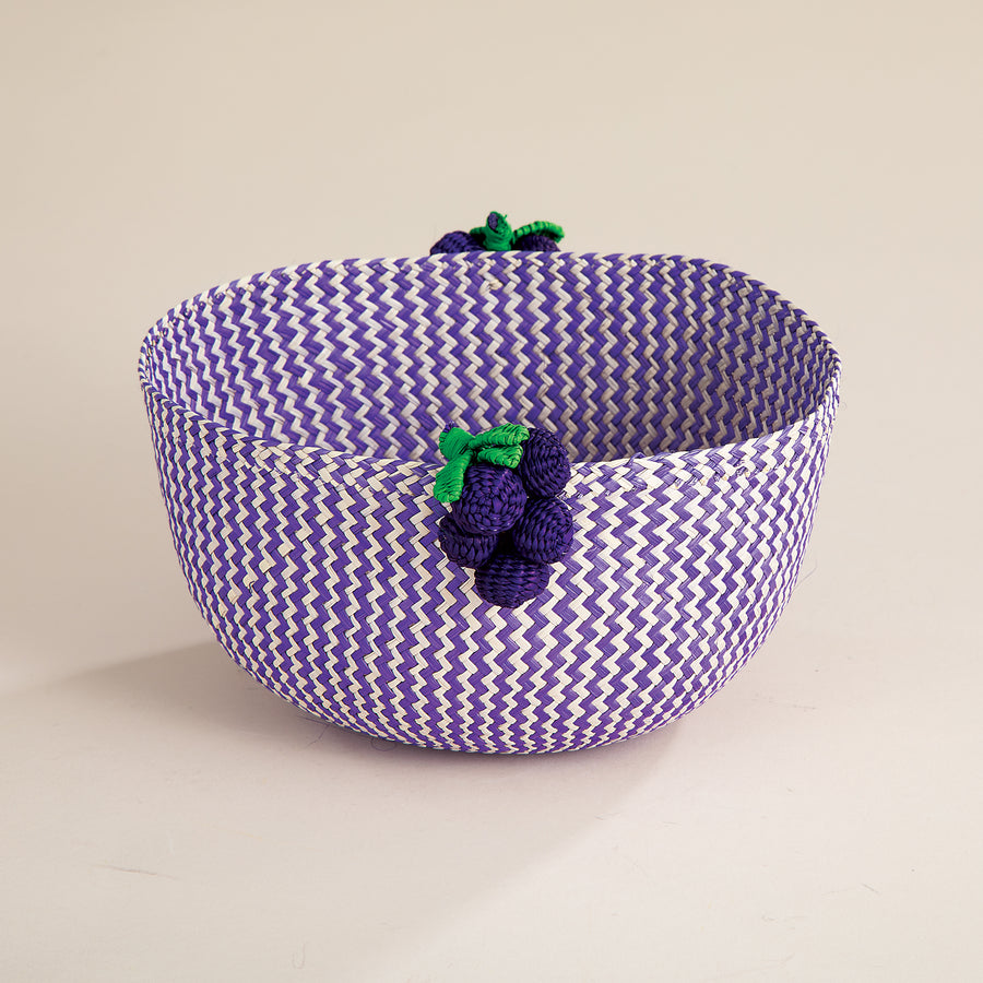 Hand-Woven Grape Novelty Basket