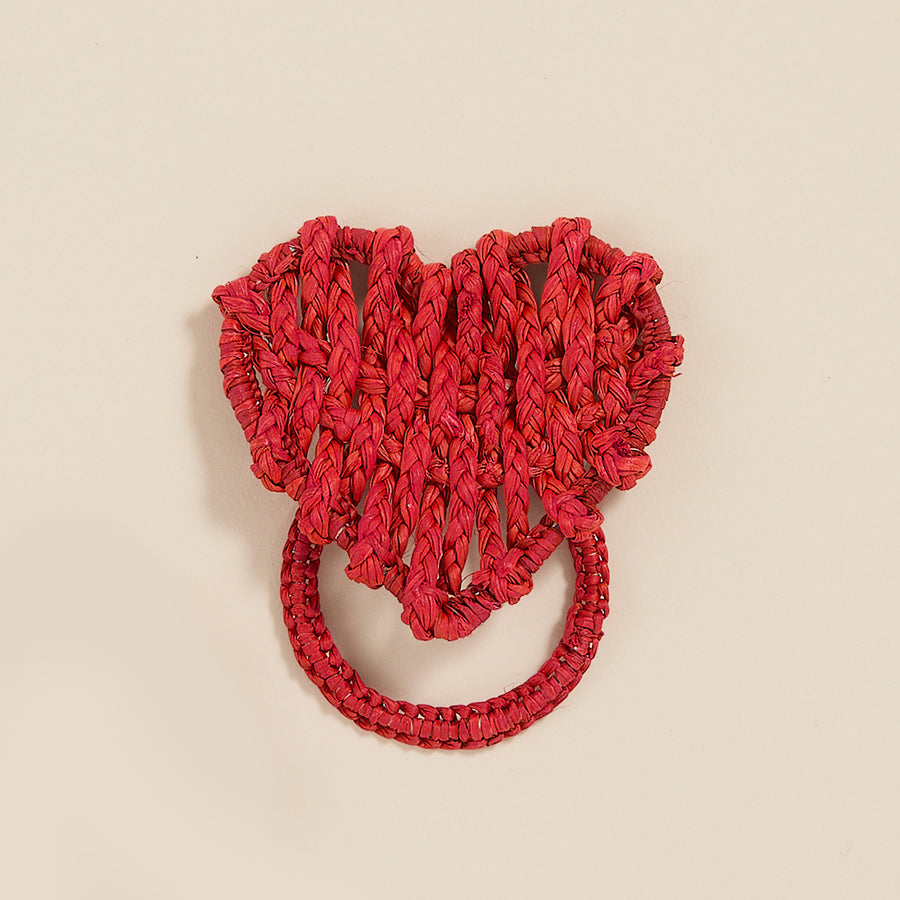 Red Woven Heart Napkin Ring