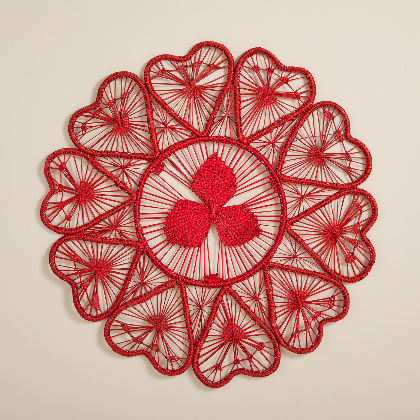 Red Woven Heart Placemat