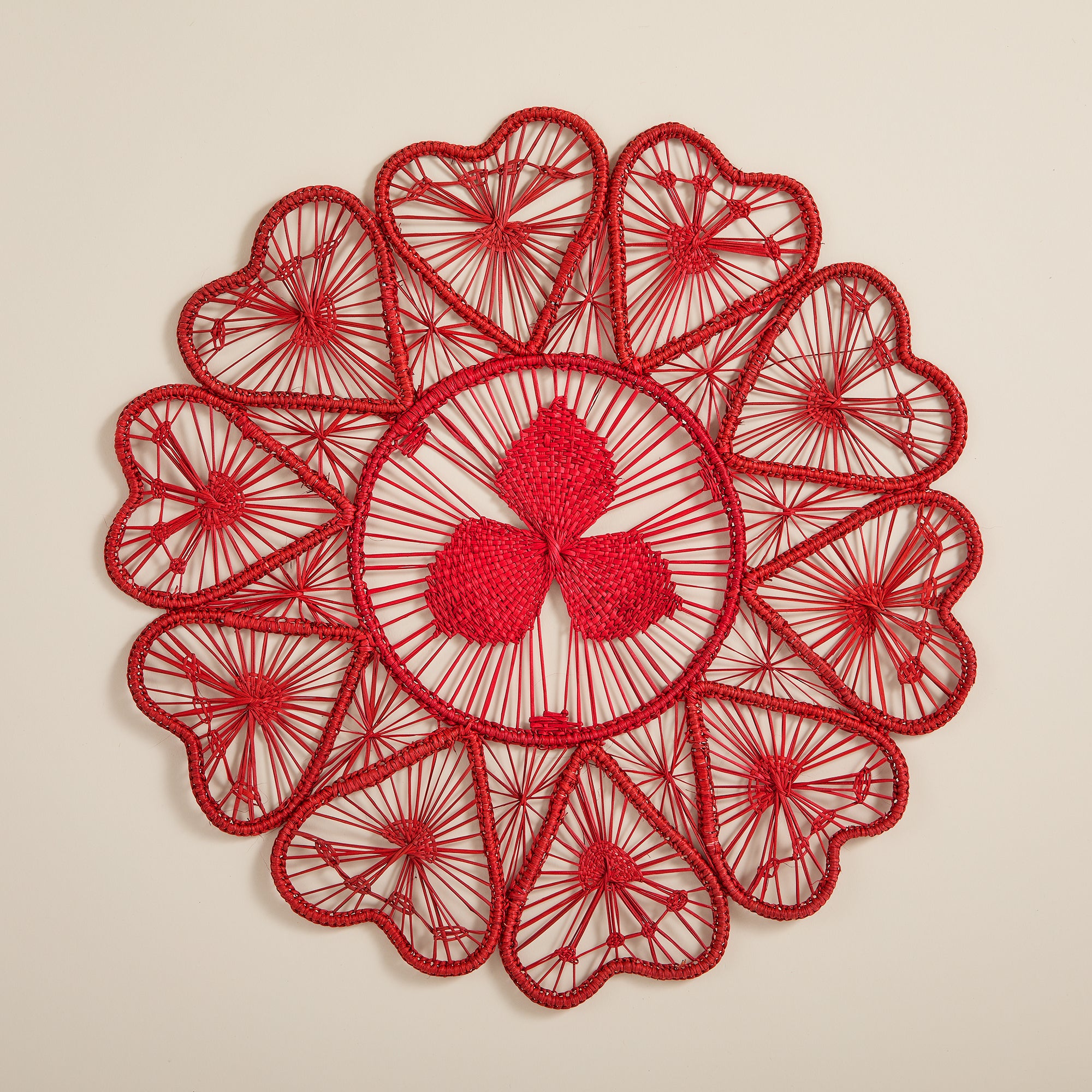 Red Woven Heart Placemat