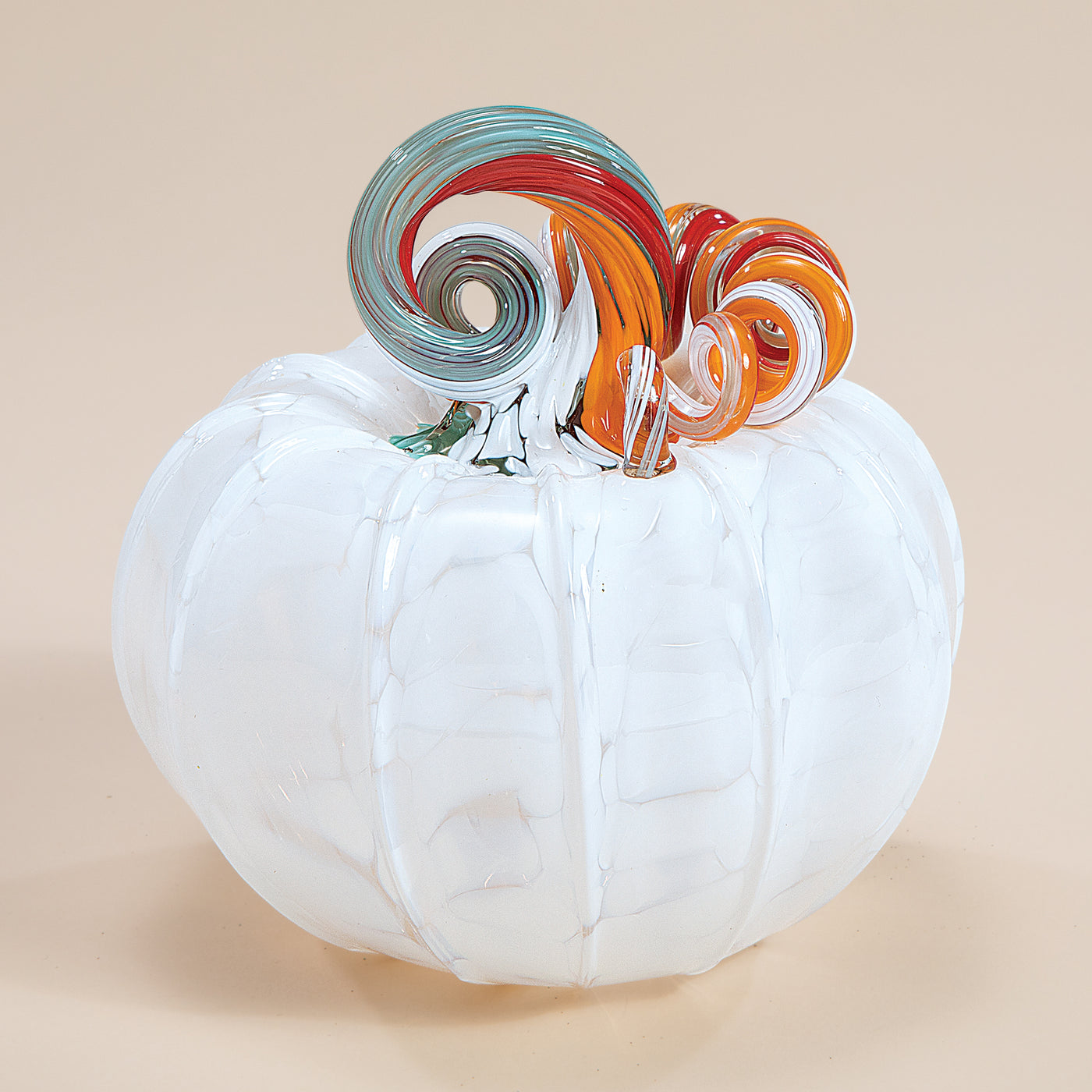 Hand-Blown Glass Sweet & Squatty Pumpkin