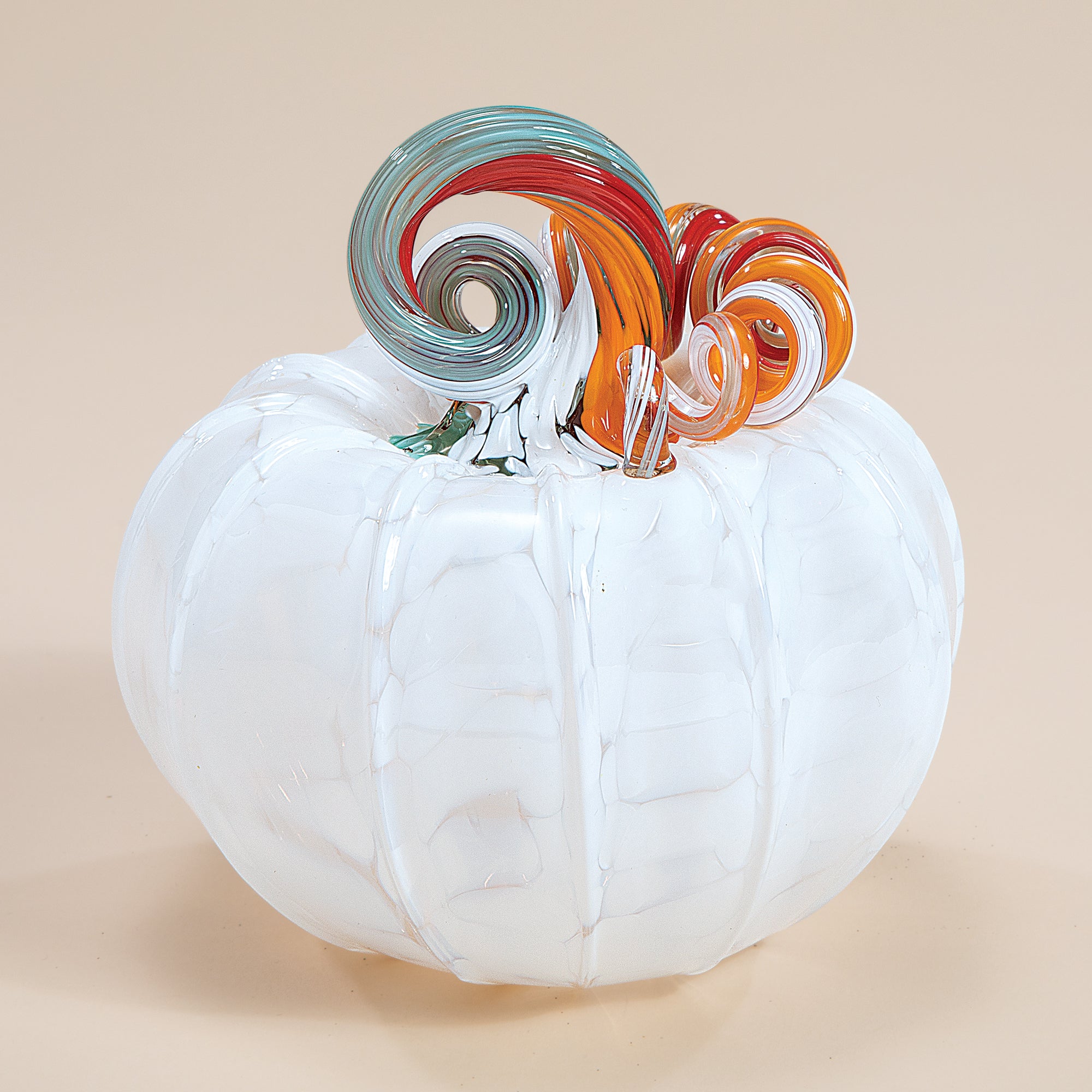 Hand-Blown Glass Sweet & Squatty Pumpkin