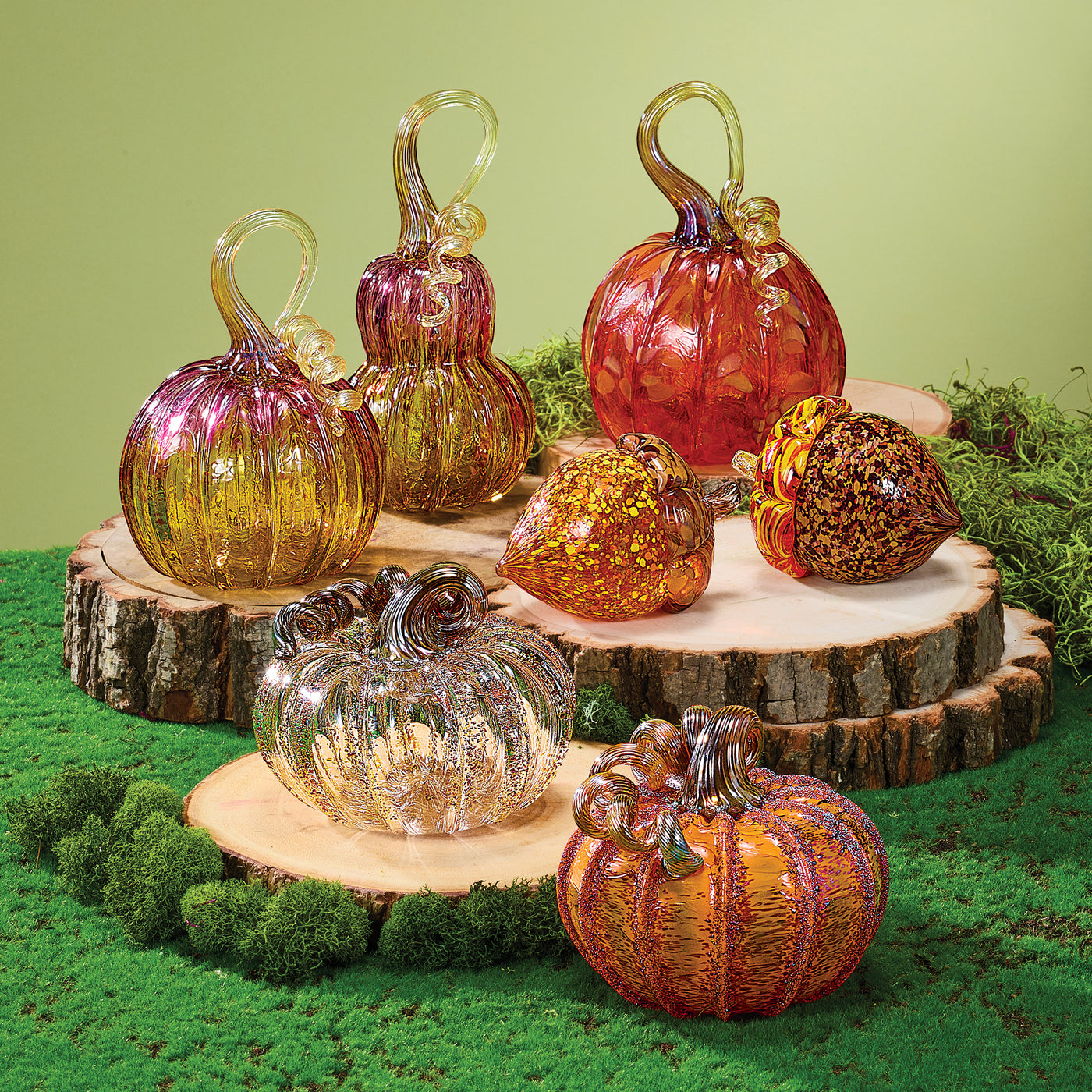 Hand-Blown Glass Cinnamon Sugar Pumpkin (Preorder)