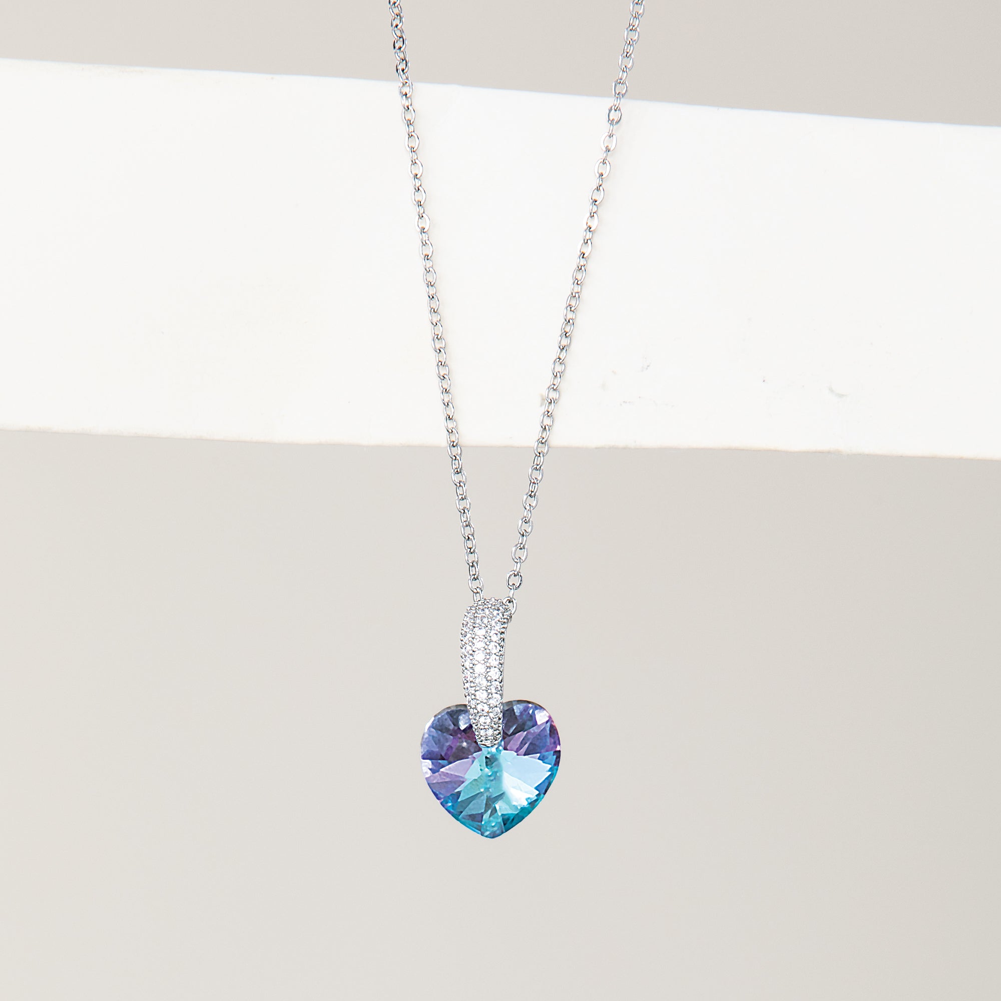 Cherished Crystal Heart Pendant Necklace
