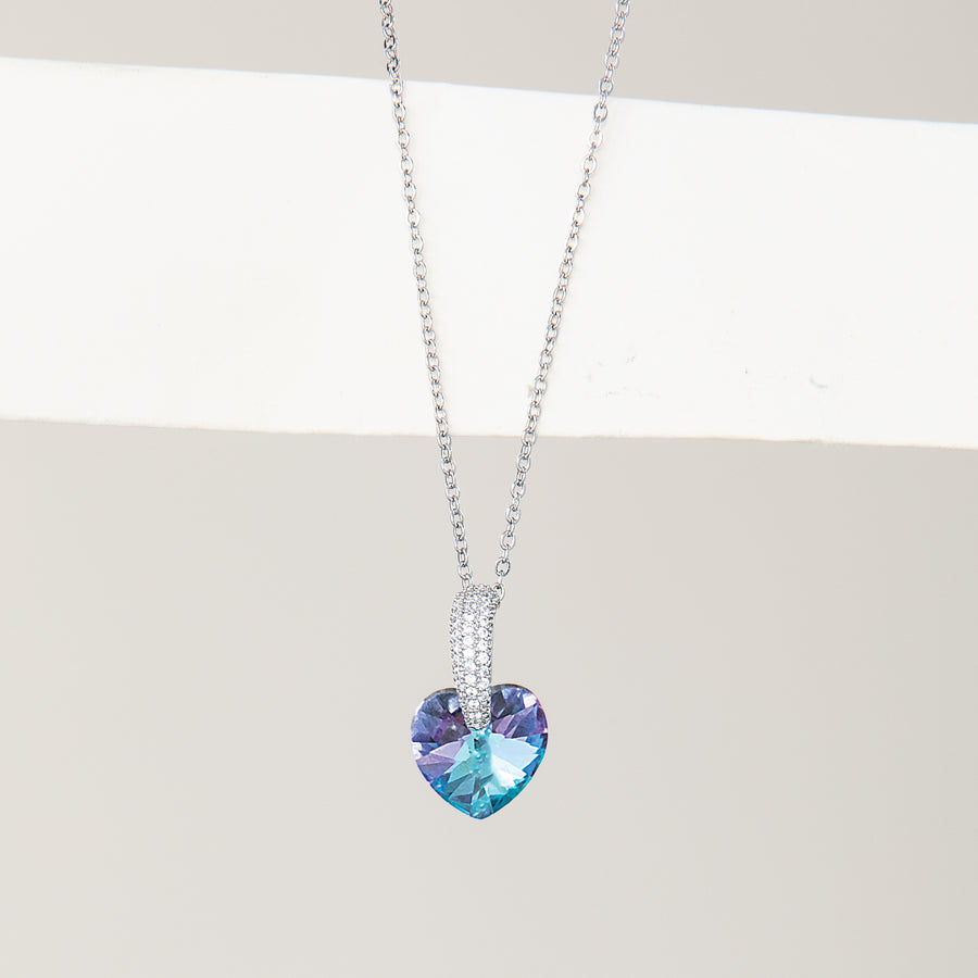 Cherished Crystal Heart Pendant Necklace