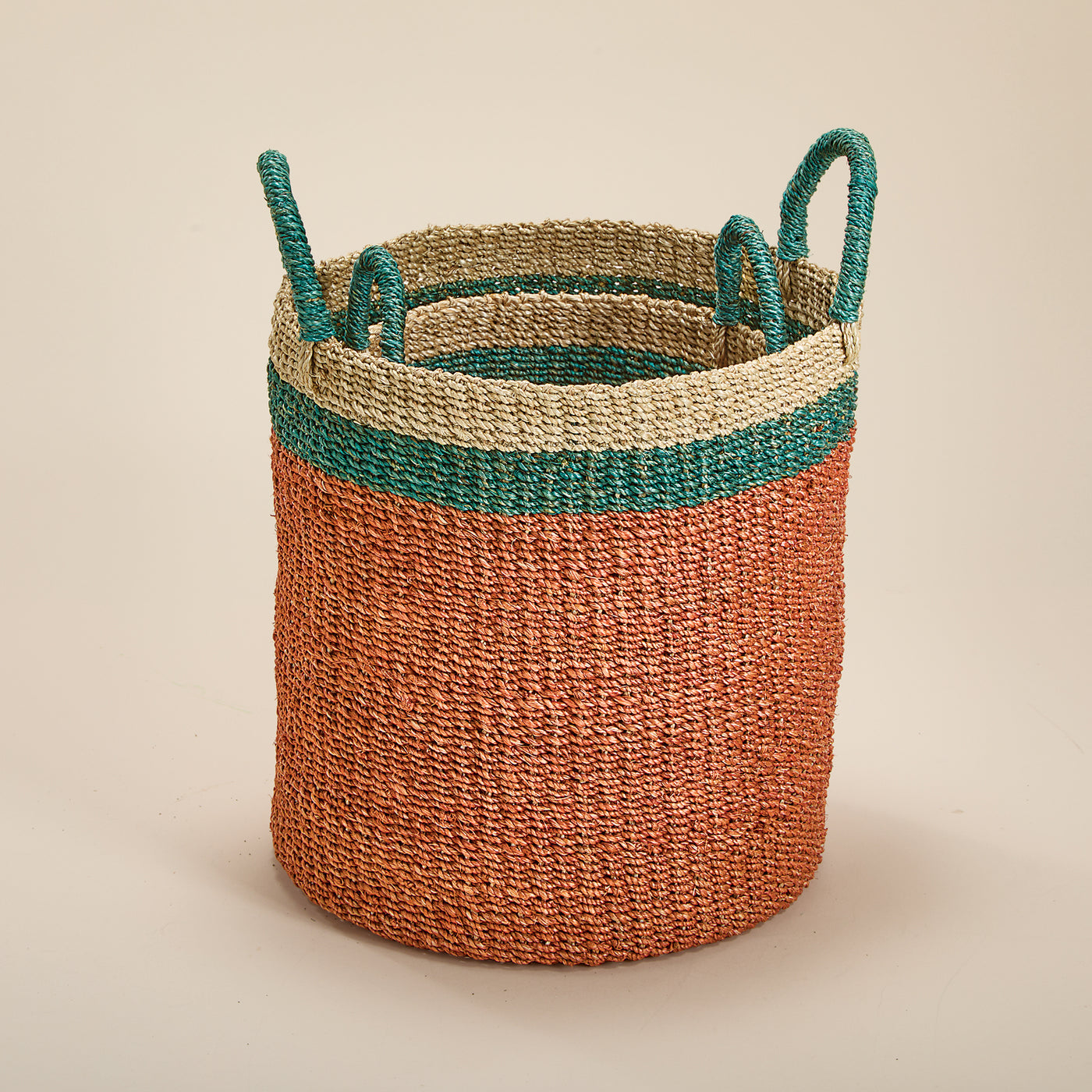 Nested Abaca Fiber Basket Set of 2