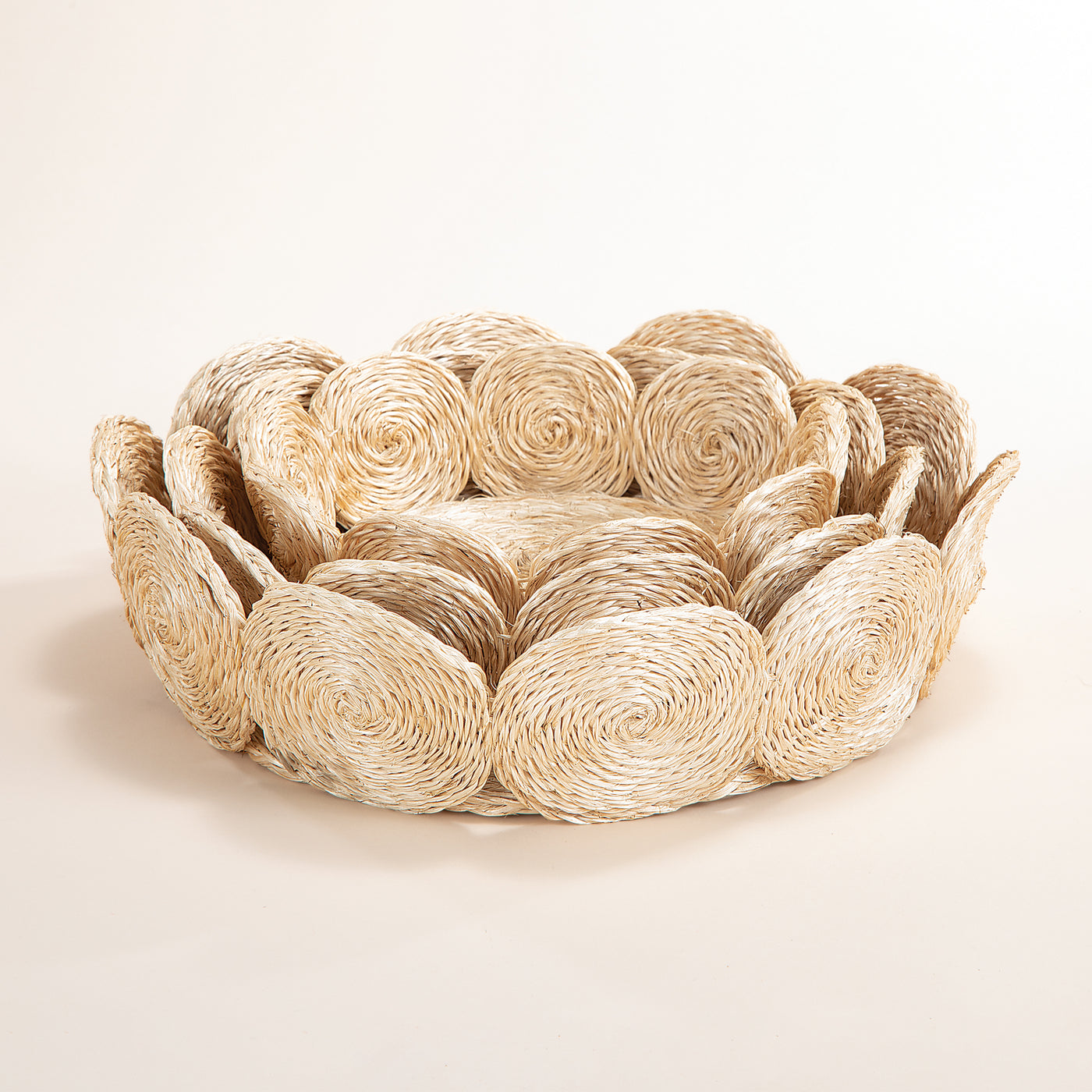 Natural Abaca Baskets, Set of 3