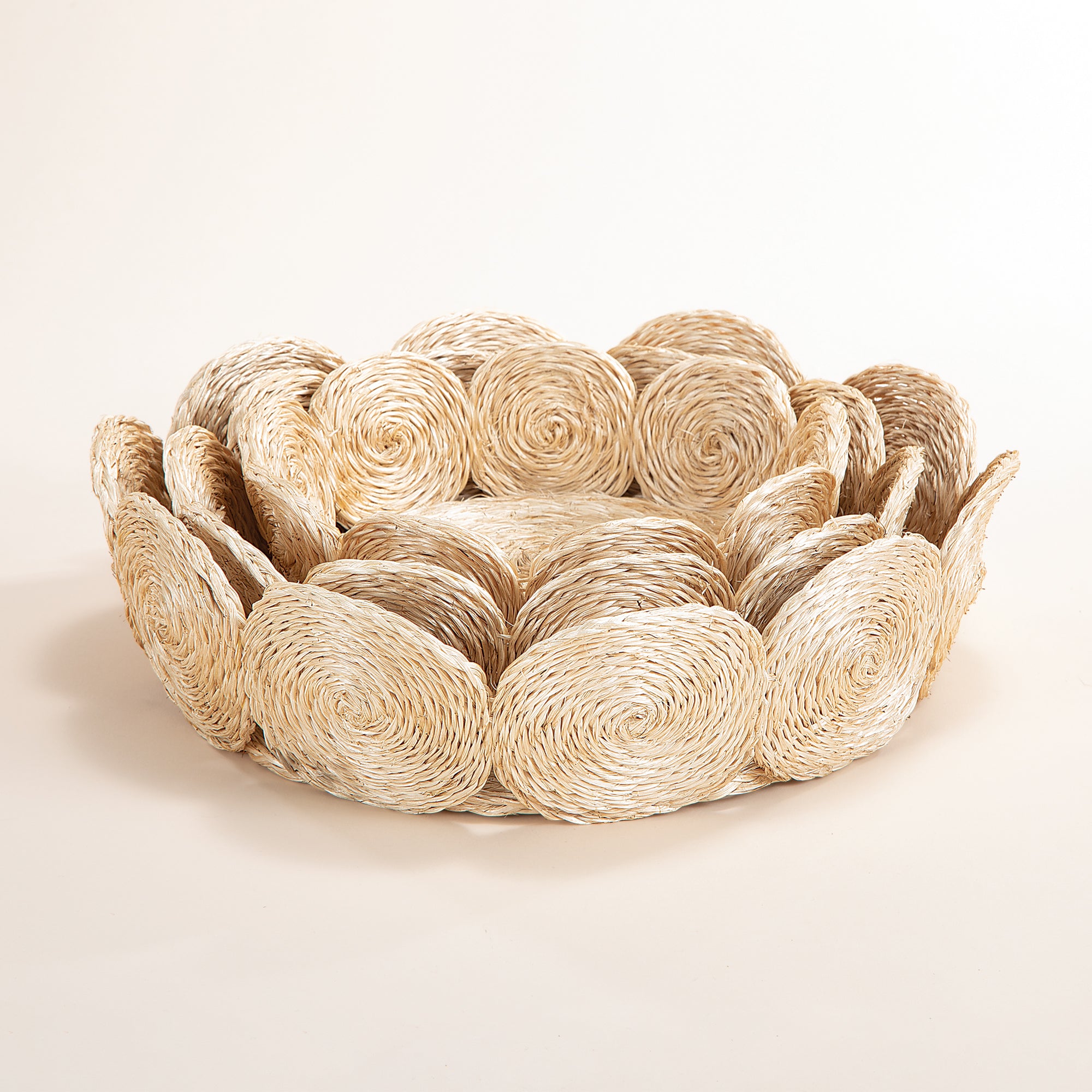 Natural Abaca Baskets, Set of 3