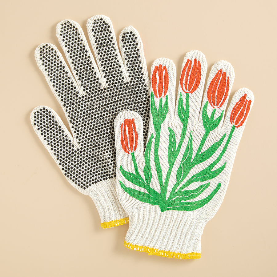 Red Tulip Garden Gloves