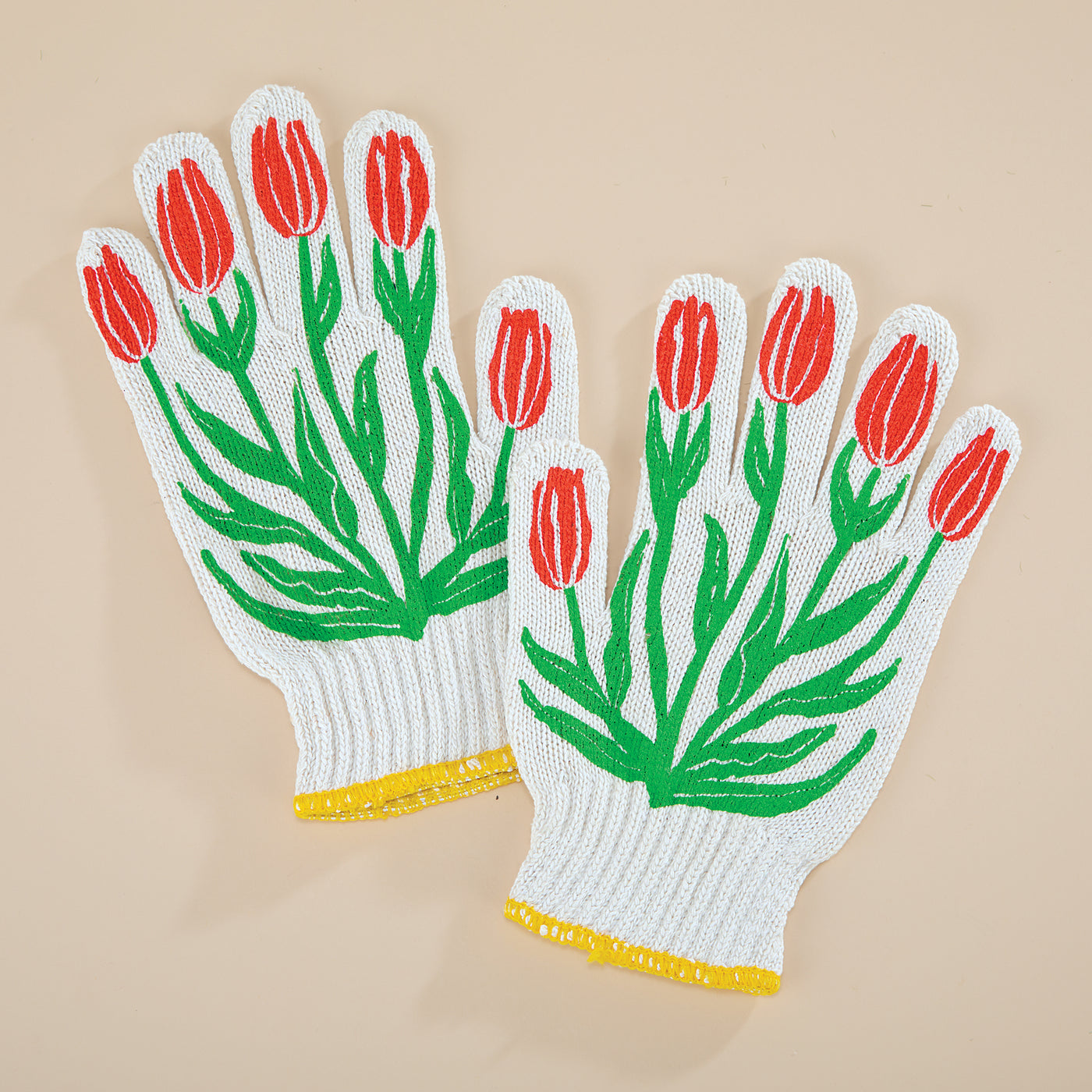 Red Tulip Garden Gloves