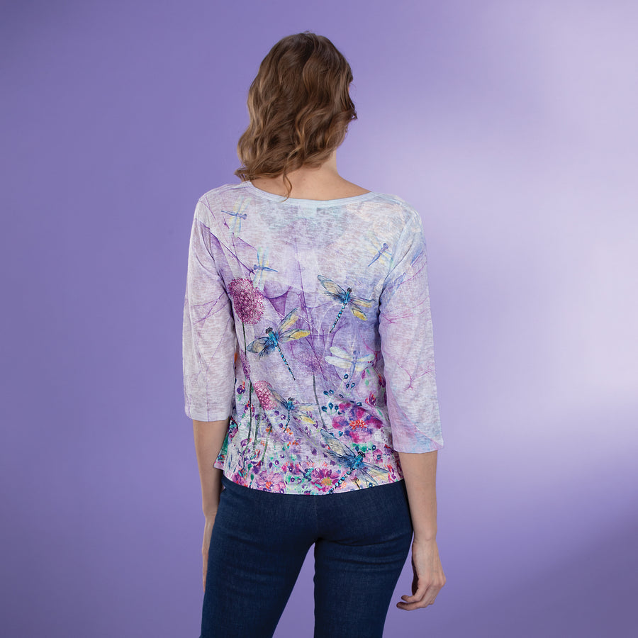 Lovely In Lilac Dragonfly Top