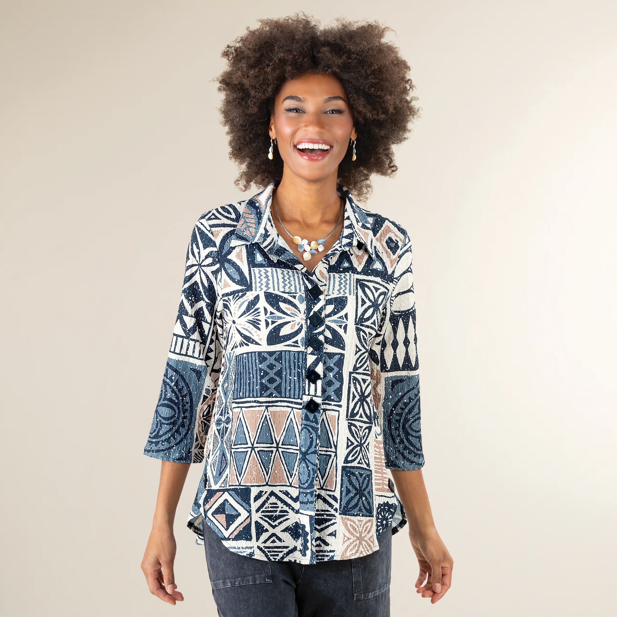 Wild & Wonderful Button-Up Blouse