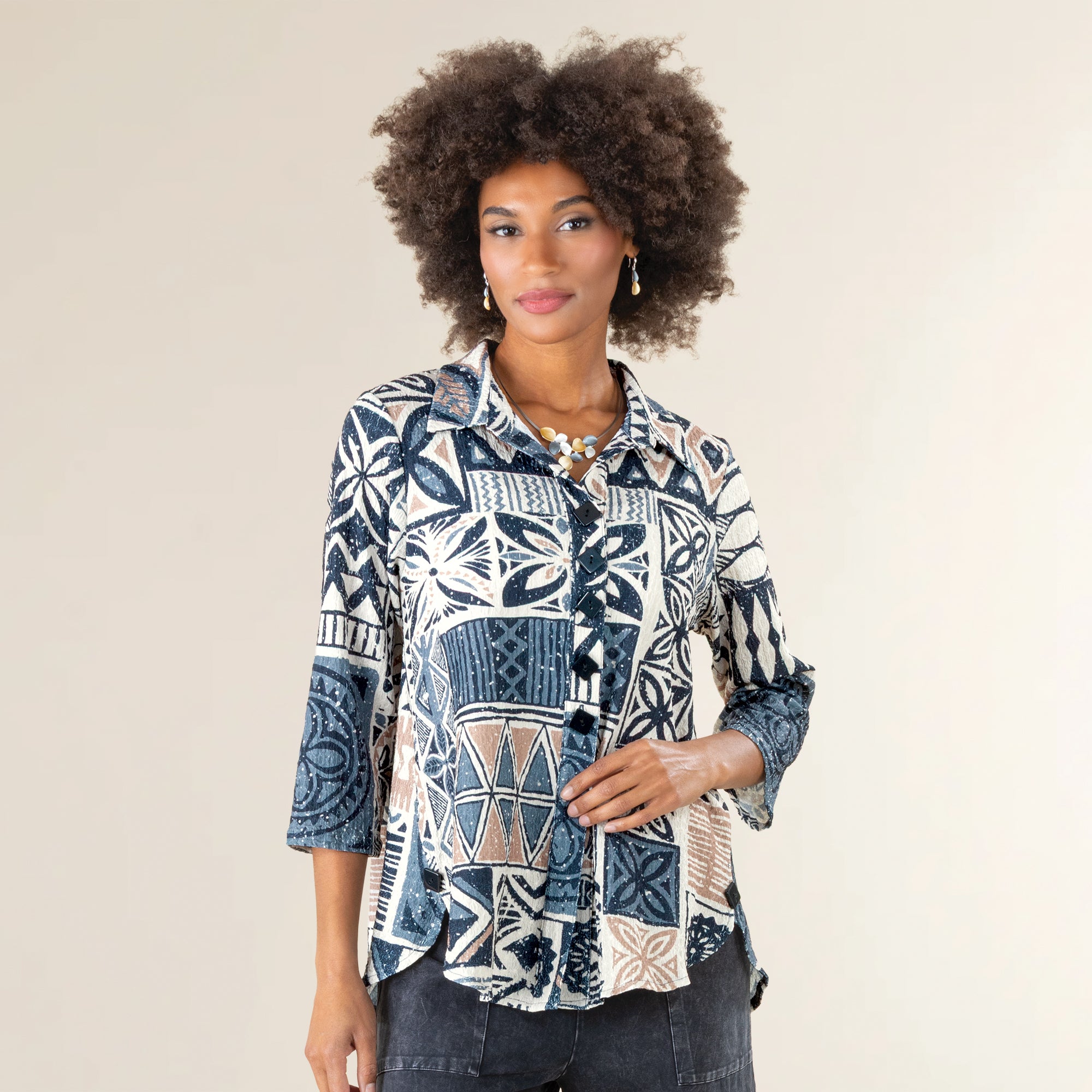 Wild & Wonderful Button-Up Blouse