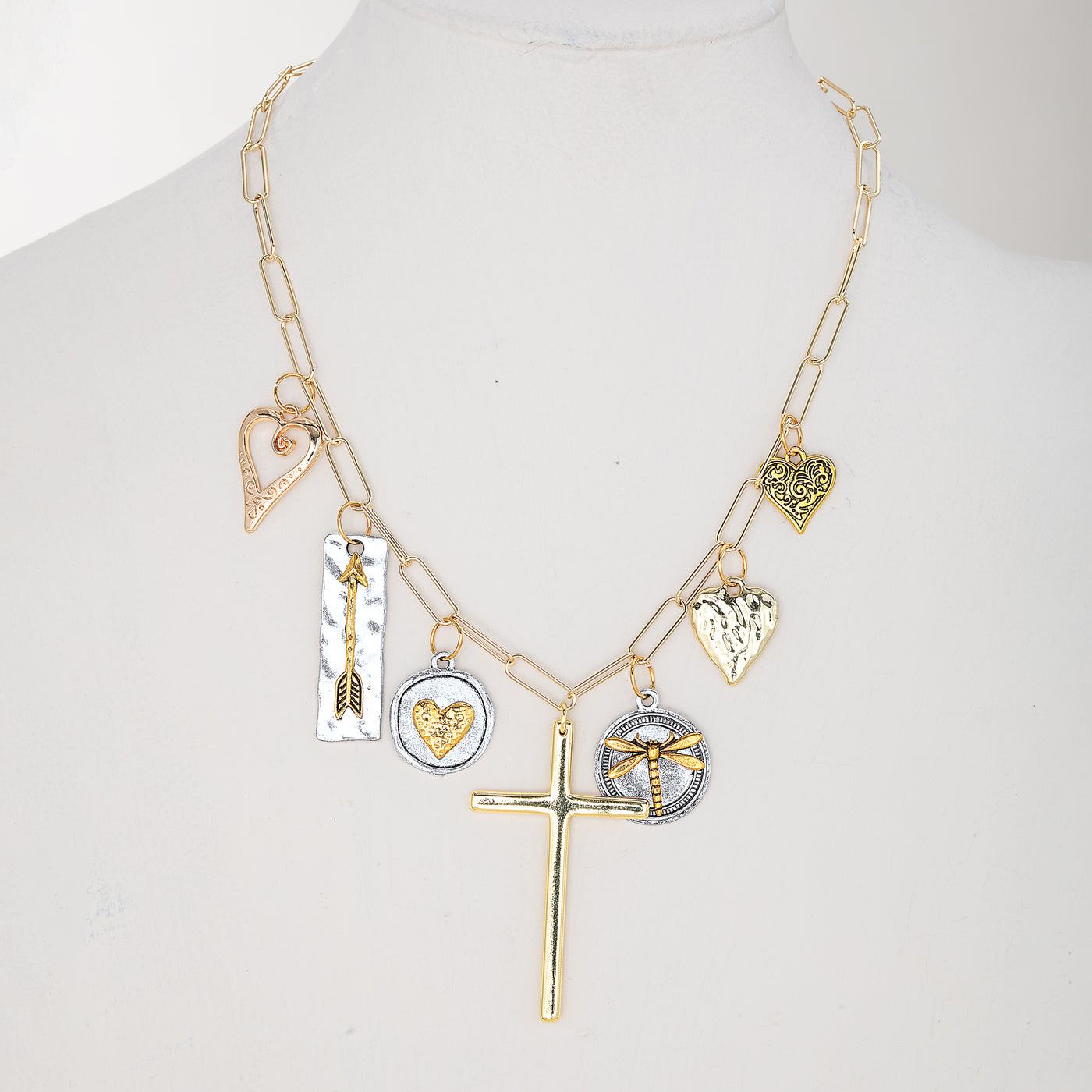 Love & Peace Symbolic Charms Necklace