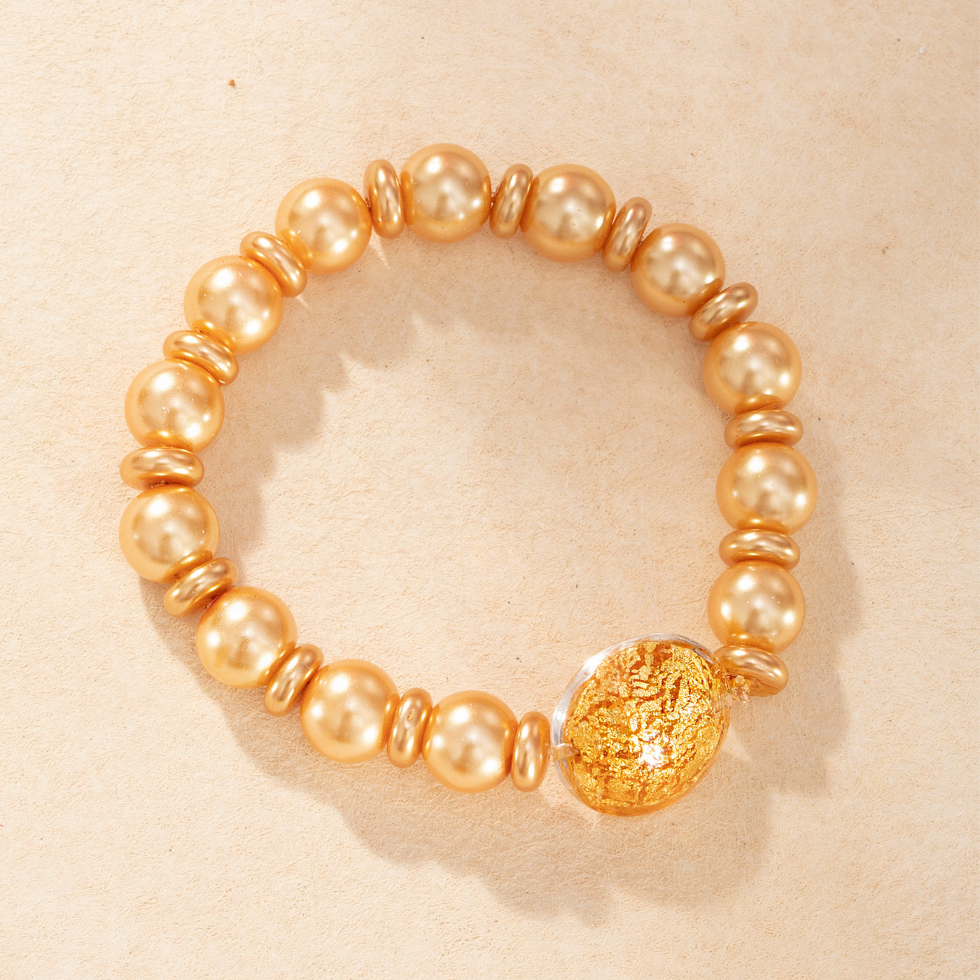 Golden Venetian Glass Bracelet