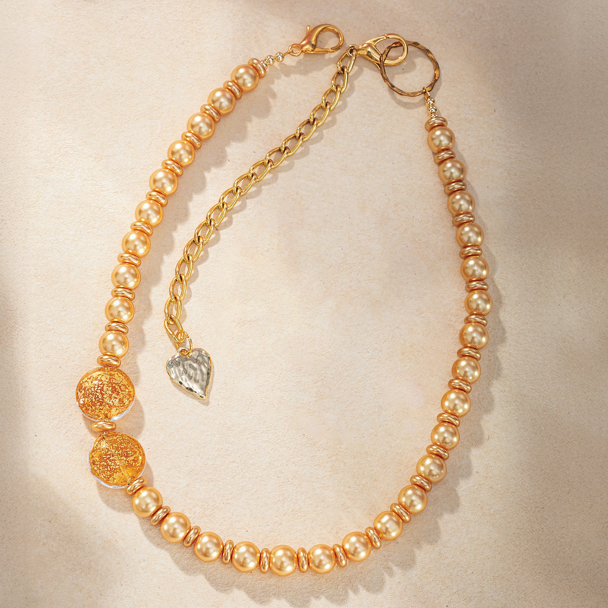 Golden Venetian Glass Necklace