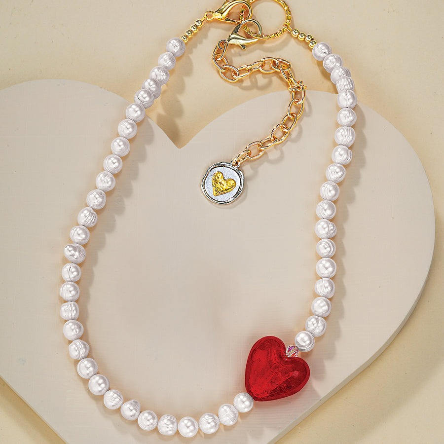 Your Heart Is In The Right Place Freshwater Pearl Necklace