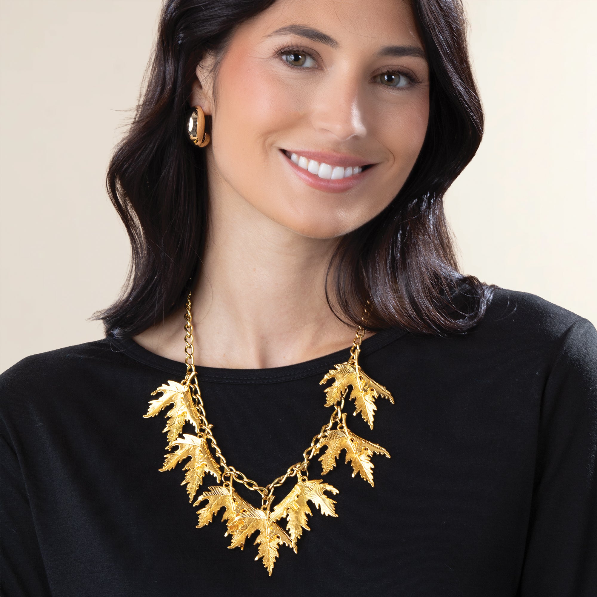 Wild Leaves Bib Necklace