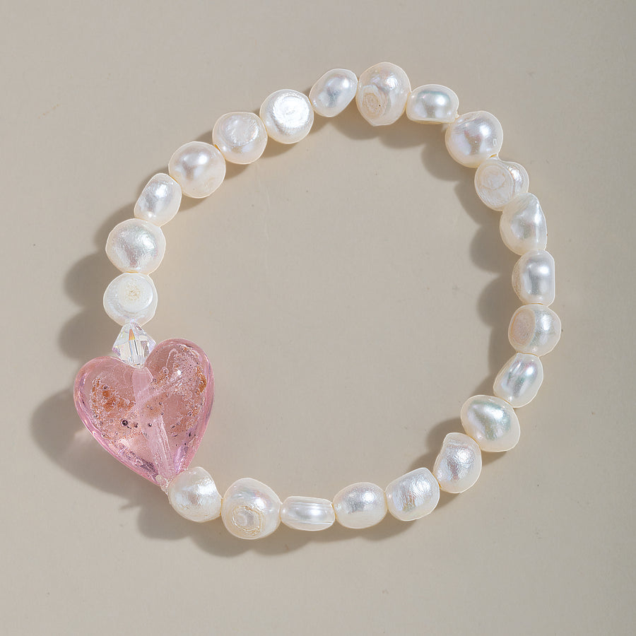 A Heartbeat Away Freshwater Pearl Bracelet