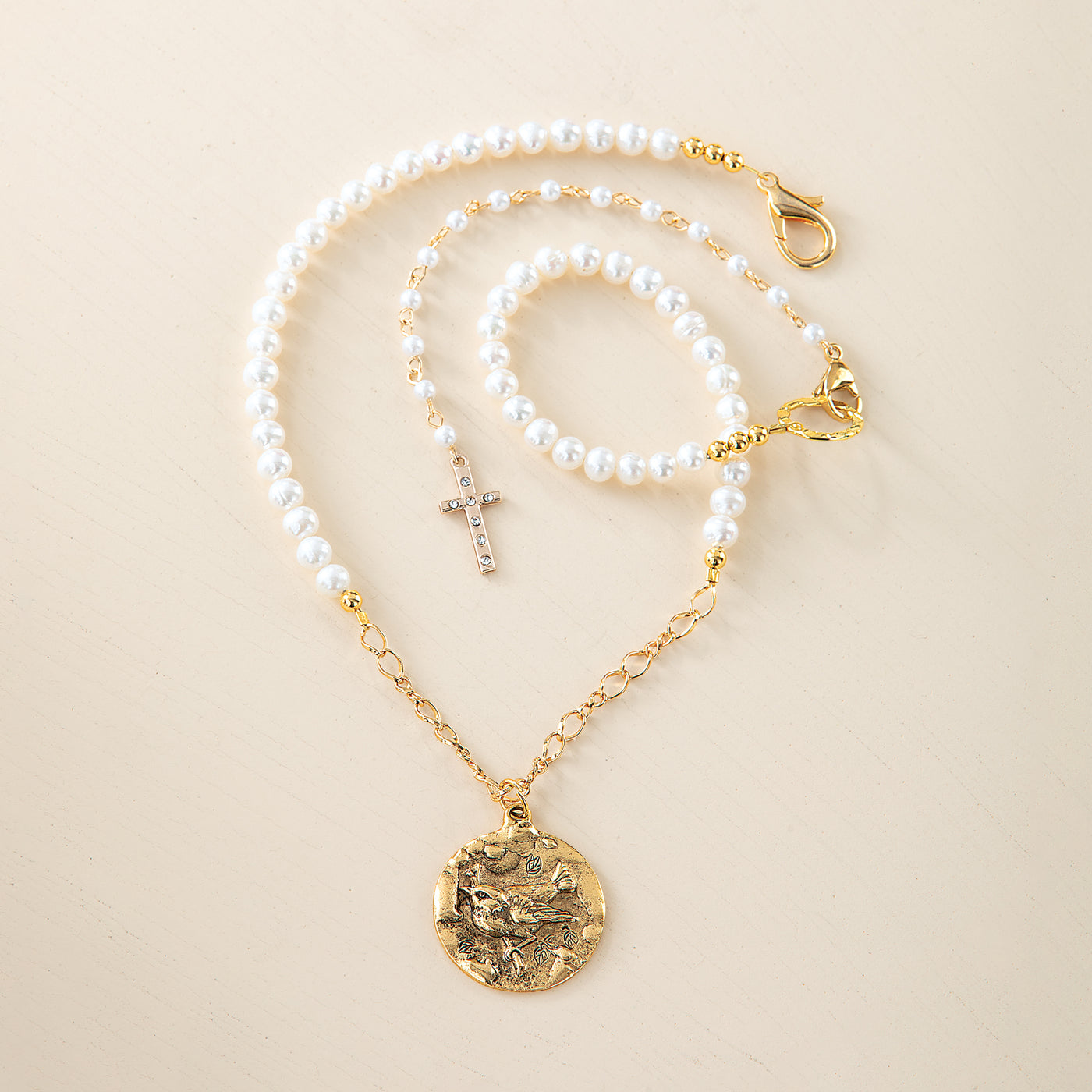 Antique Gold-Plated Swallow Pendant Necklace