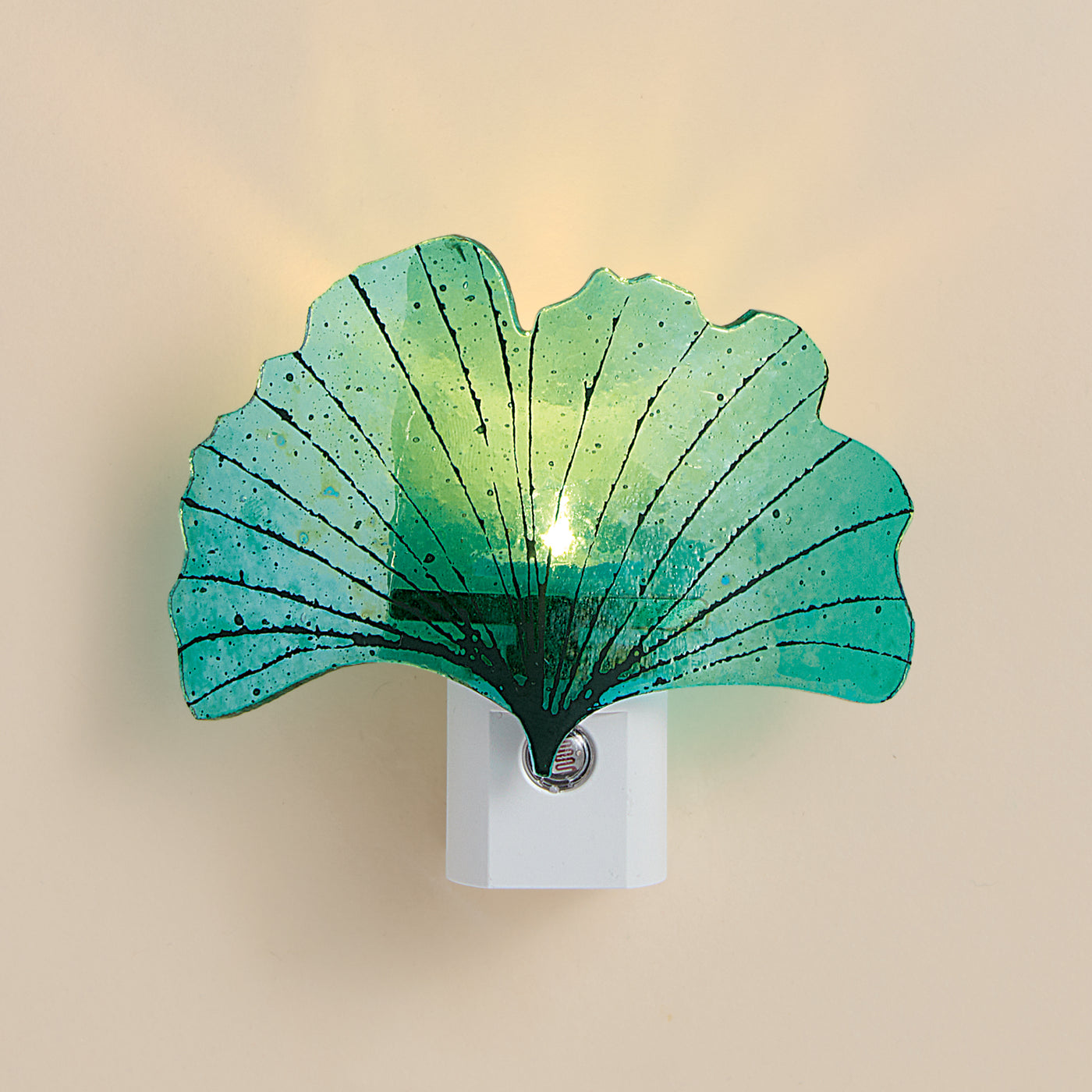 Glass Ginkgo Leaf Sensor Nightlight (Preorder)