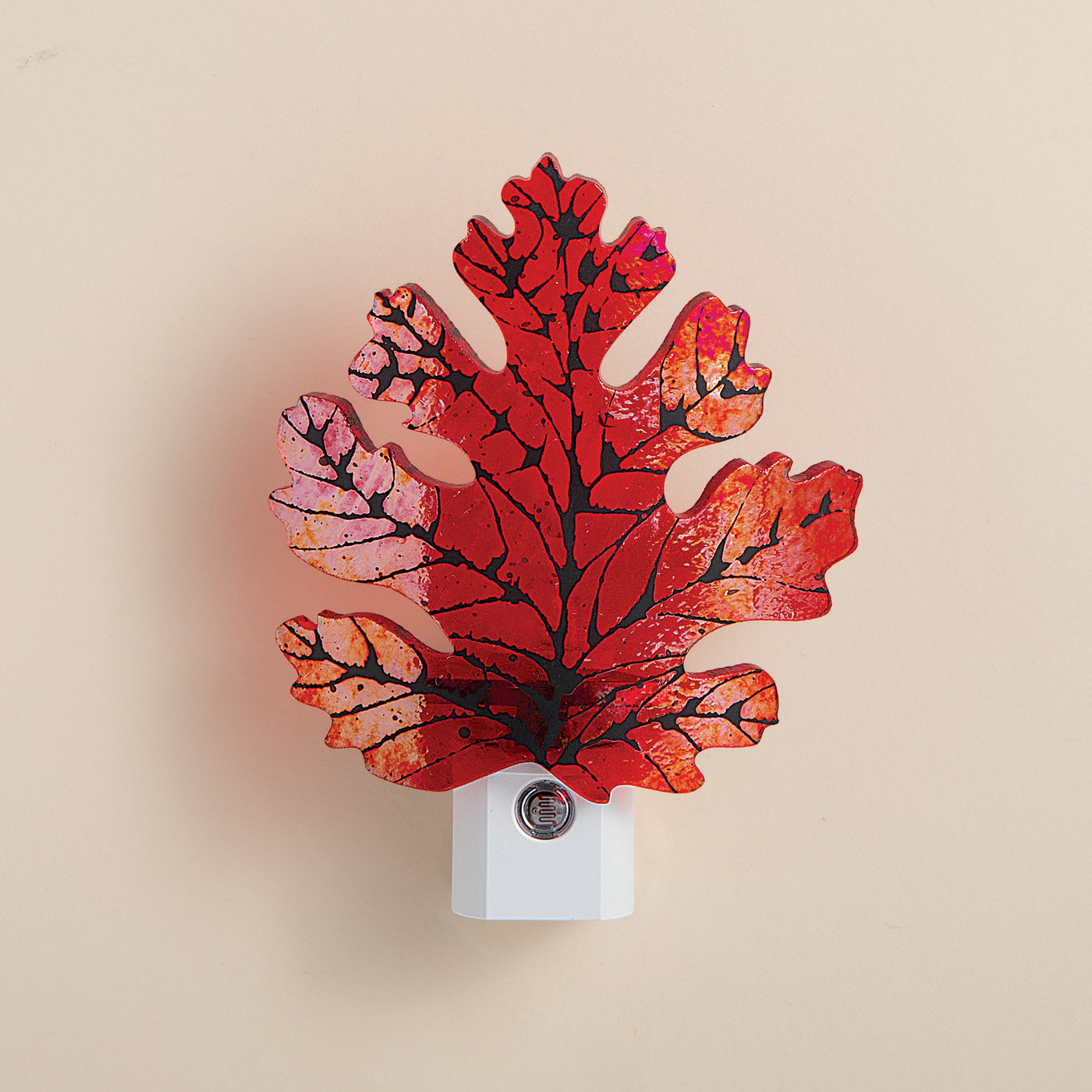 Glass Oak Leaf Sensor Nightlight (Preorder)