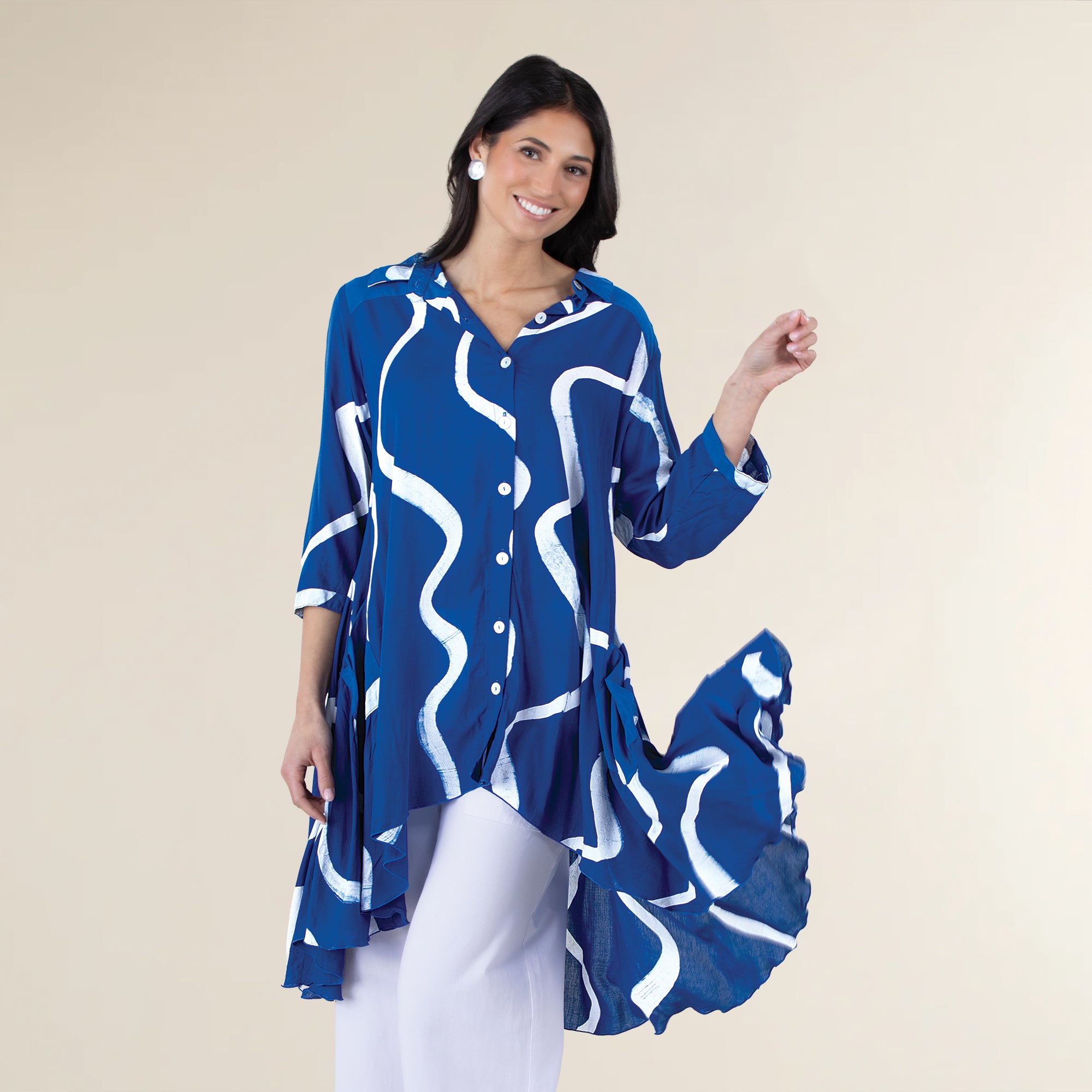 Balinese Cobalt Tunic