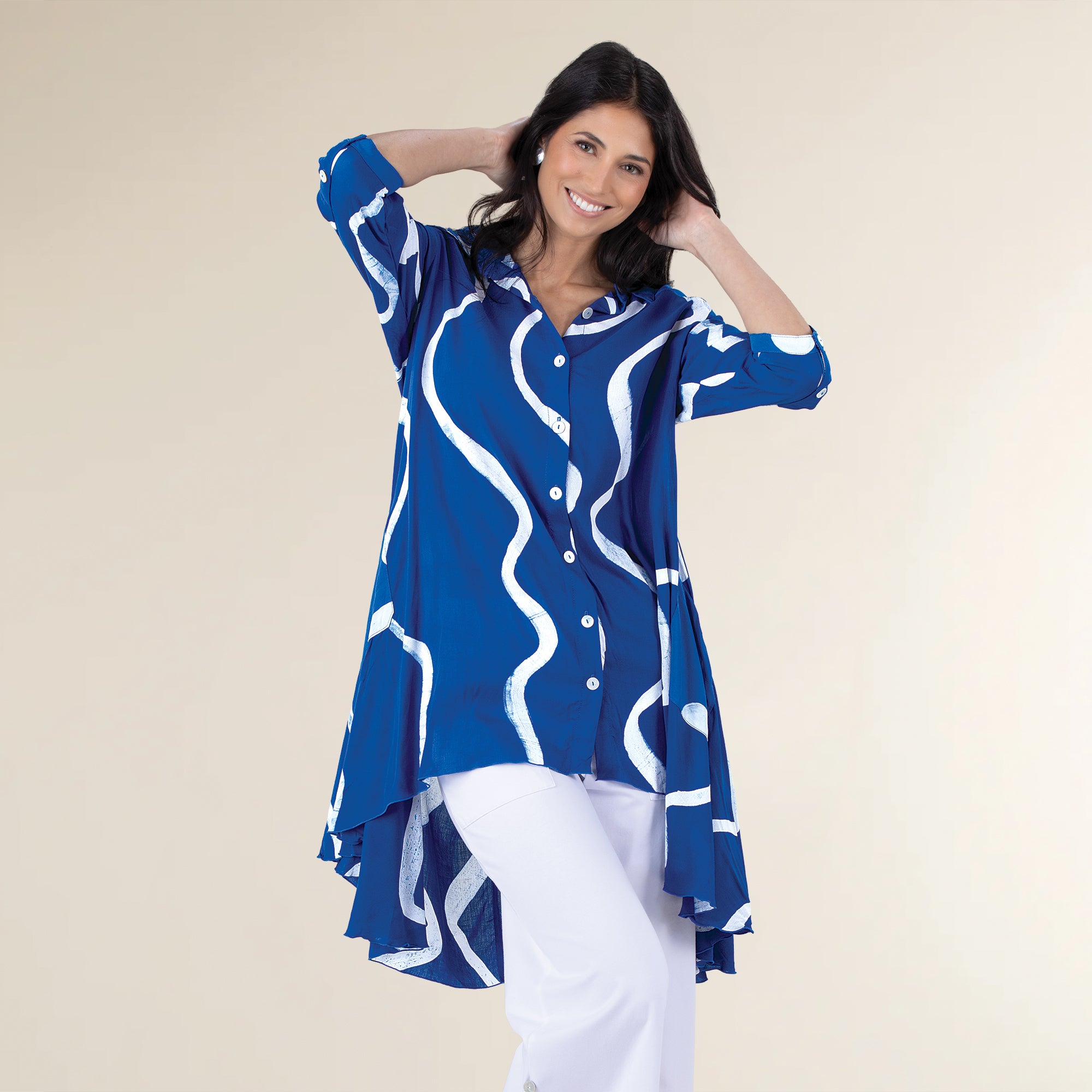 Balinese Cobalt Tunic