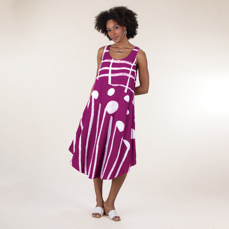 Balinese Magenta Dress