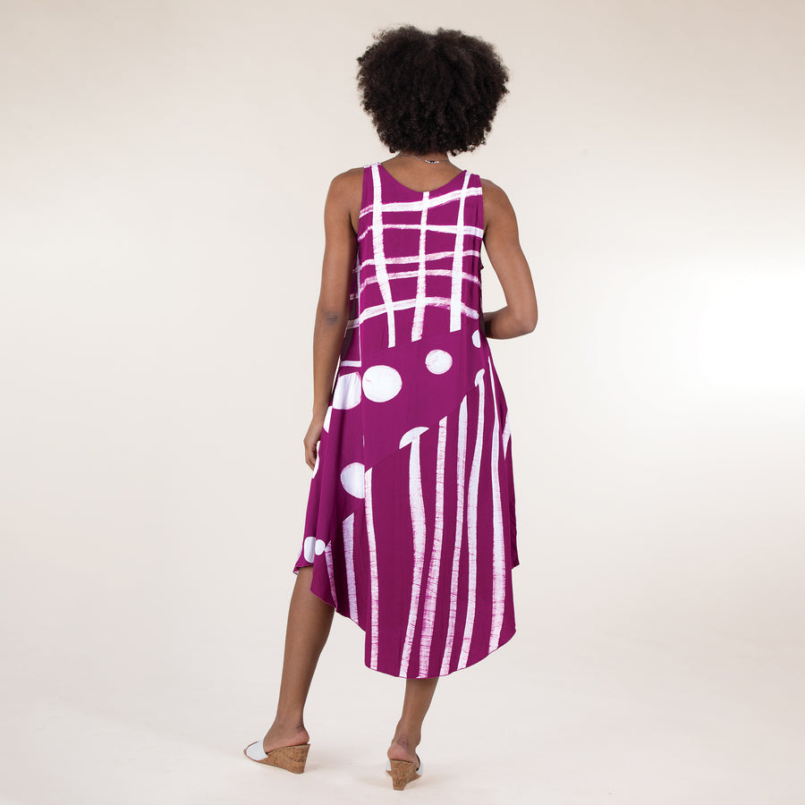 Balinese Magenta Dress