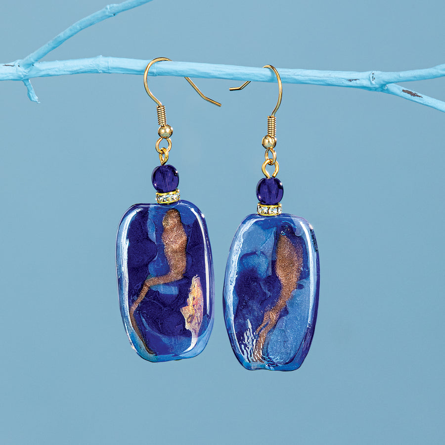 Out Of The Blue Murano Glass Earrings