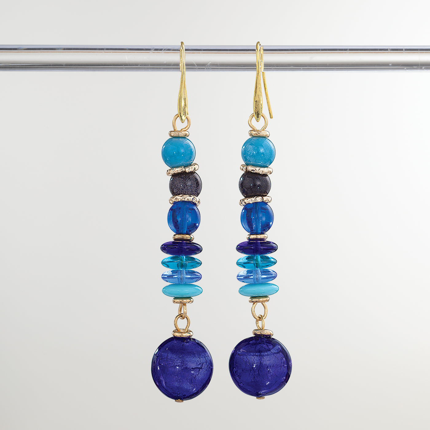 Murano Glass Beautiful in Blues Earrings (Preorder)