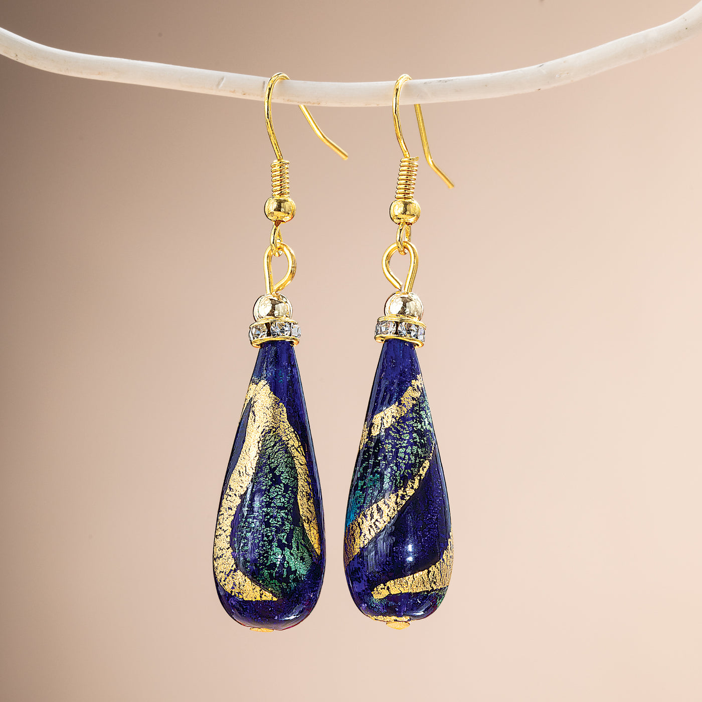 Murano Glass Tuscan Teardrop Earrings (Preorder)