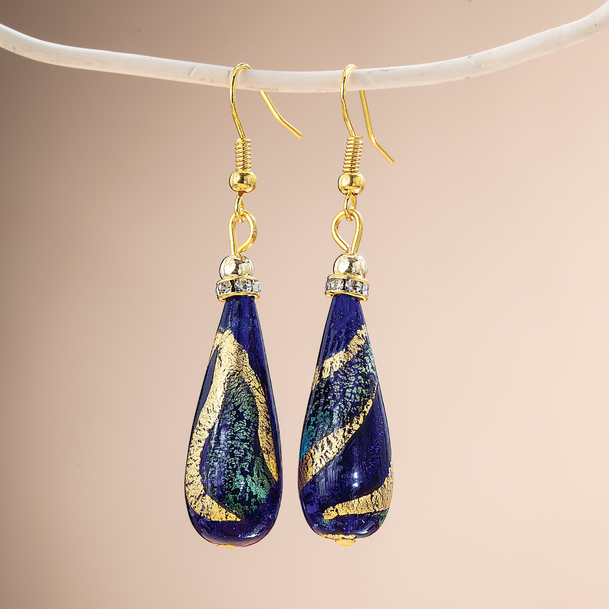 Murano Glass Tuscan Teardrop Earrings (Preorder)