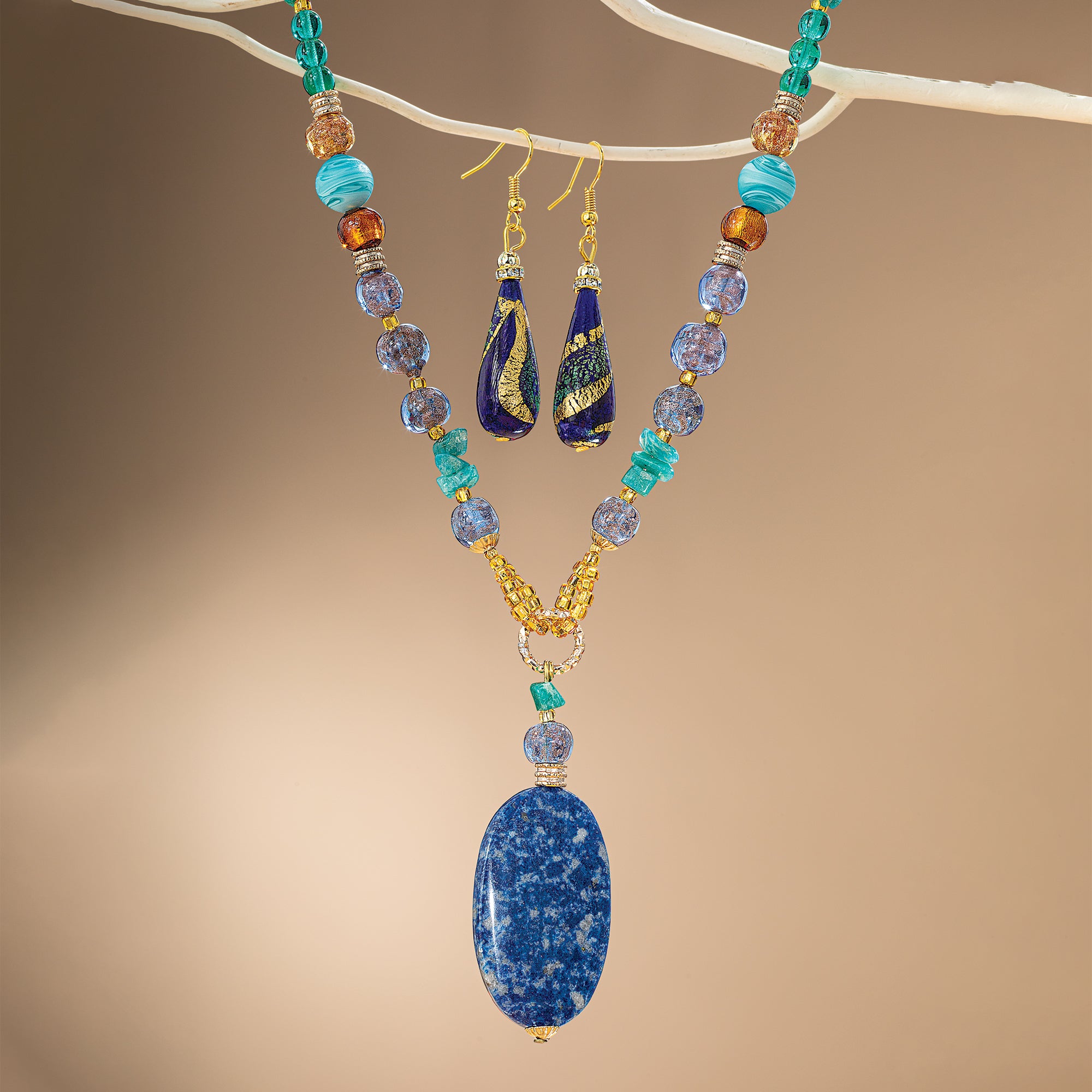 Murano Glass Tuscan Teardrop Earrings (Preorder)