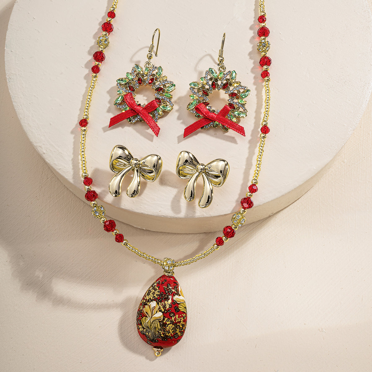 Holiday Bloom Pendant Necklace (Preorder)