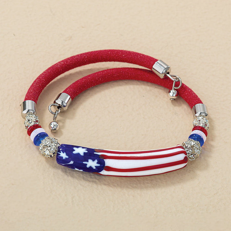 Murano Glass Fancy Flag Bracelet (Preorder)