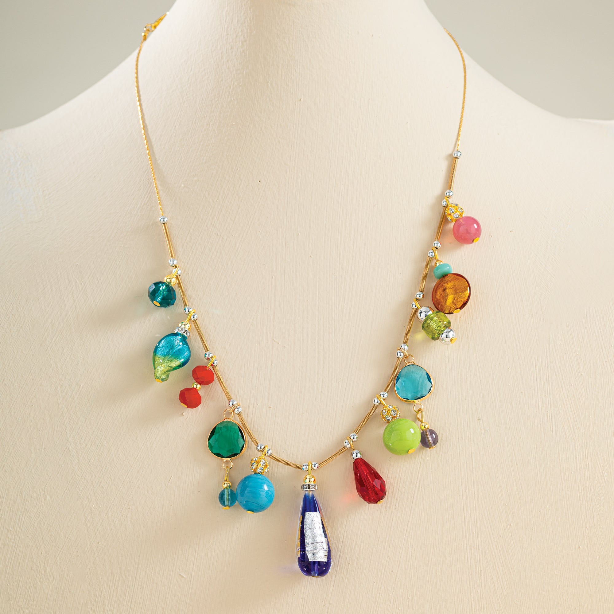Murano Glass Charming & Colorful Necklace