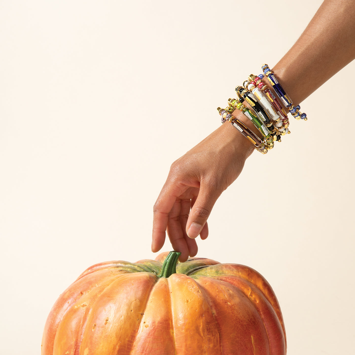 Murano Glass Creative Curve Black Bracelet (Preorder)