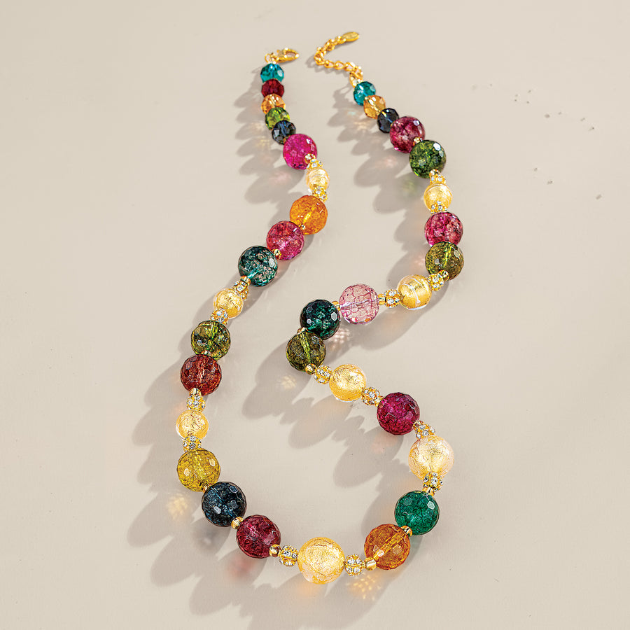 Murano Glass Jewel-Tone Joy Necklace (Preorder)
