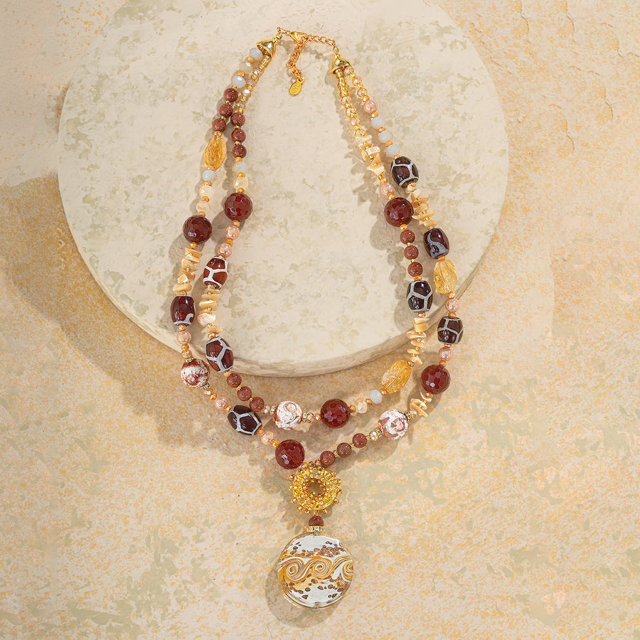 Murano Glass Colors Of Amalfi Statement Necklace (Preorder)